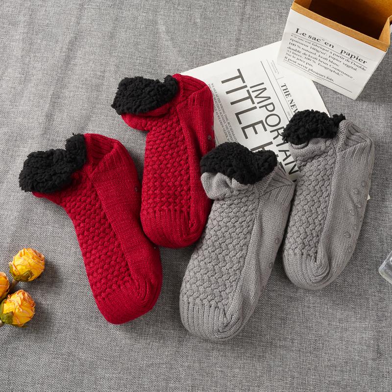 Super Warm Winter Non-slip Floor Socks Women Men Snow Socks Sleep Carpet Socks lady Slippers Socks Velvet Boot Unsiex Home Wear