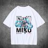 Hatsune Miku Cat Ear "Love Music" Anime T-Shirt, Unisex Virtual Singer Streetwear Oversized Tee, 100% Cotton Casual Short Sleeve Top