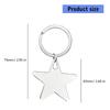 Star Shaped Keychain For Men Sturdy Alloy Metal Key Ring Accessory Stylish Pocket Decors Gift For Birthdays
