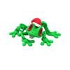 Christmas Hat Frog Refrigerator Magnet 3D Printed Movable Joints Frog Fidget Toy Articulated Animal Model Figurine Fridge Magnetic Frog Decoration