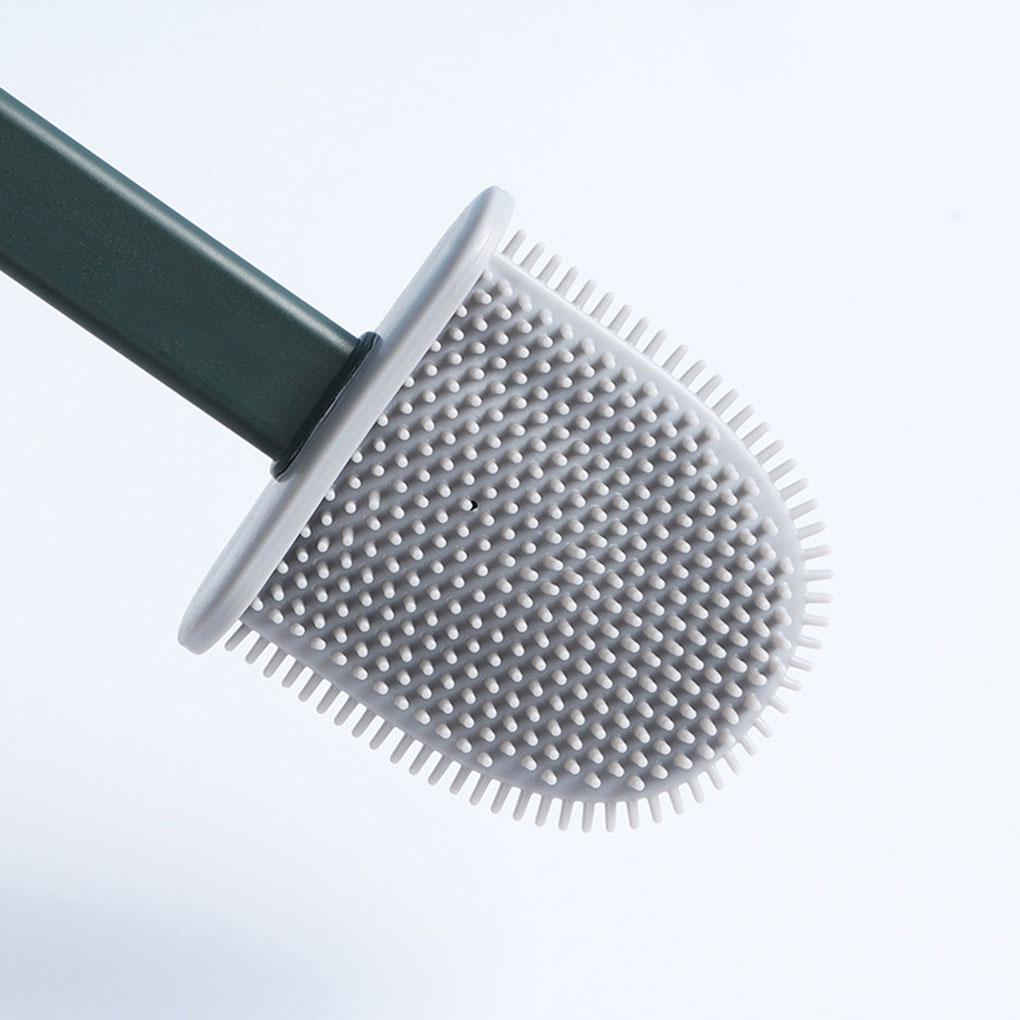 Household Toilet Cleaning Brush with Long Handle Toilet Brush with TPR Head Bathroom Cleaning Tool with Lid