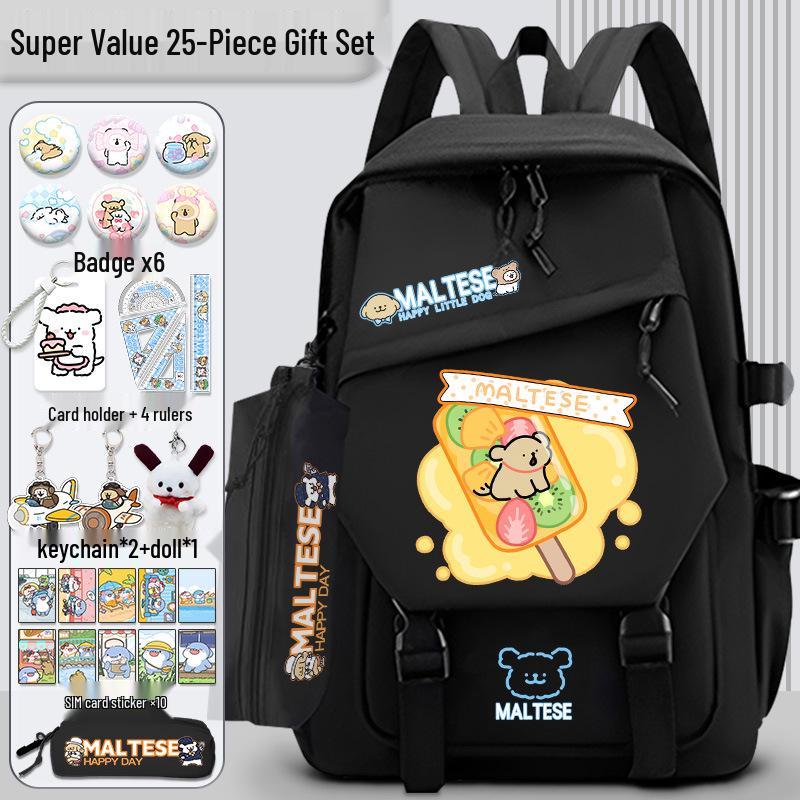 Lively Puppy Girls' Versatile School Backpack - Lightweight, Spacious & Perfect for Travel