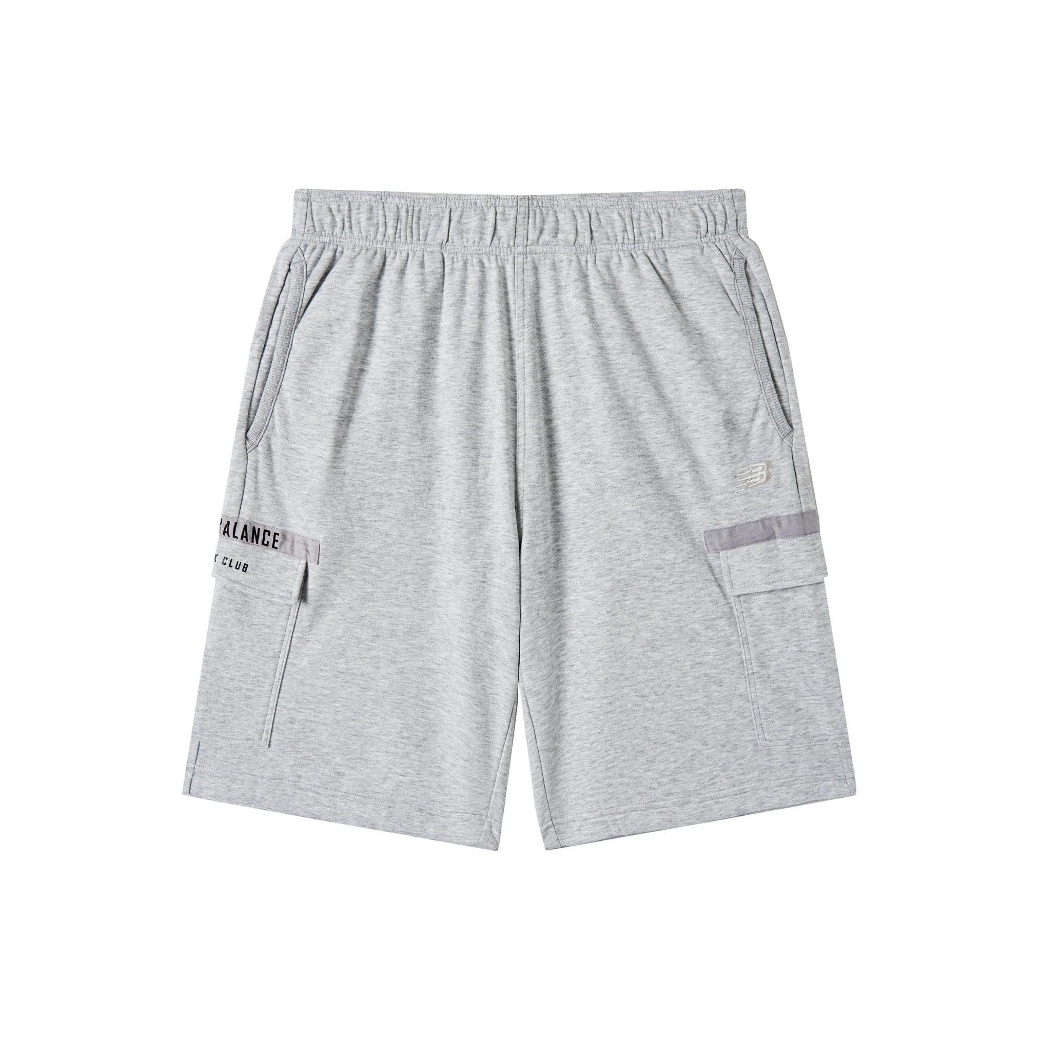 

Мужские однотонные шорты с логотипом бренда New Balance, серые NCNV723041-GR