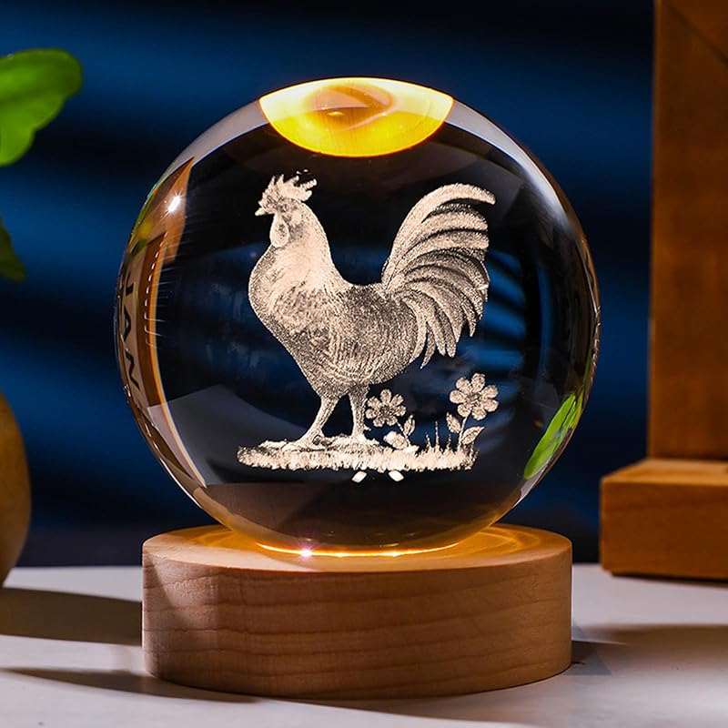 

zodiac figurine dragon crystal feng shui three-dimensional promotion of fortune good luck Prayer for financial luck fortune crystal ball prayer