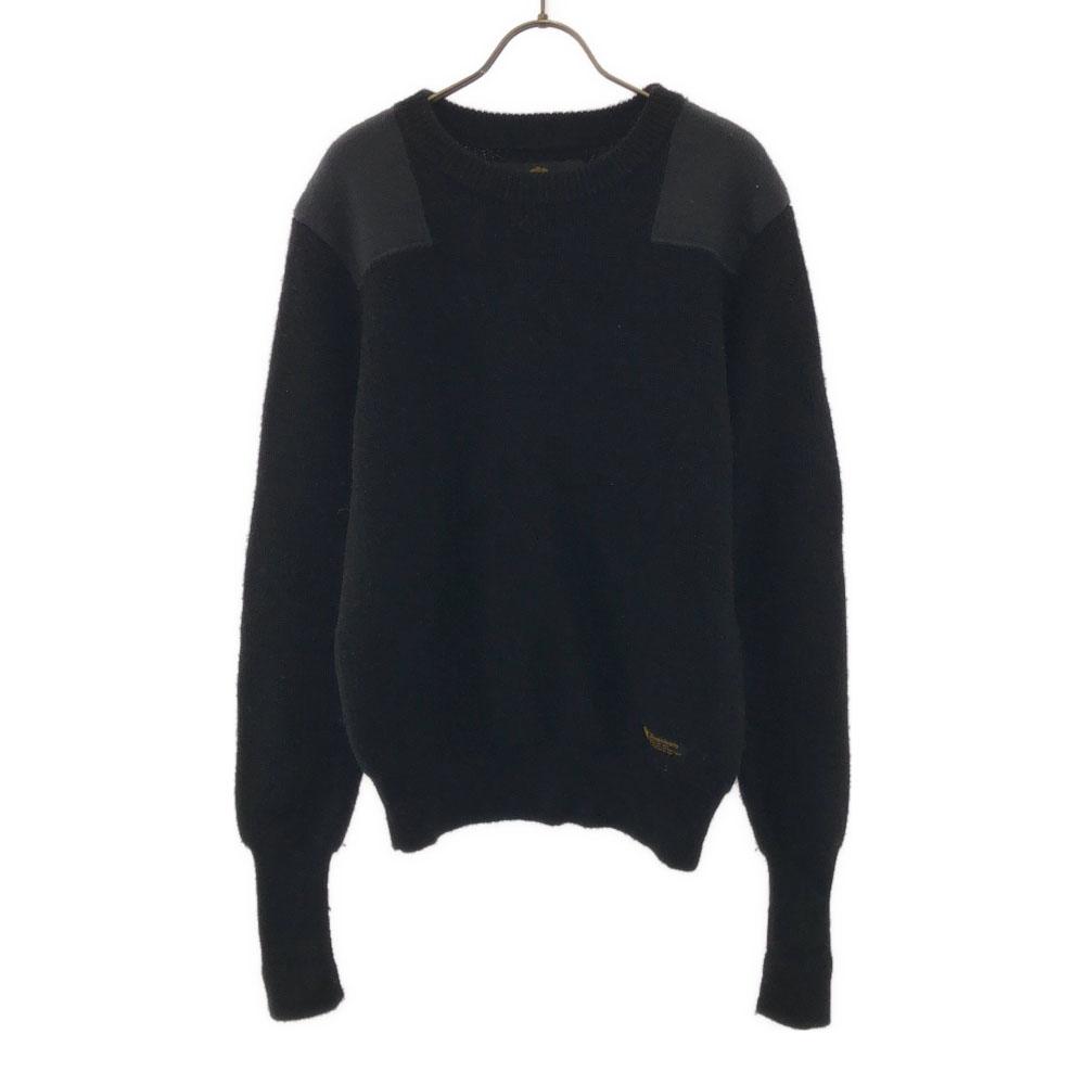 Neighborhood Wool Long Sleeve Knit M Black Sweater Men's Used