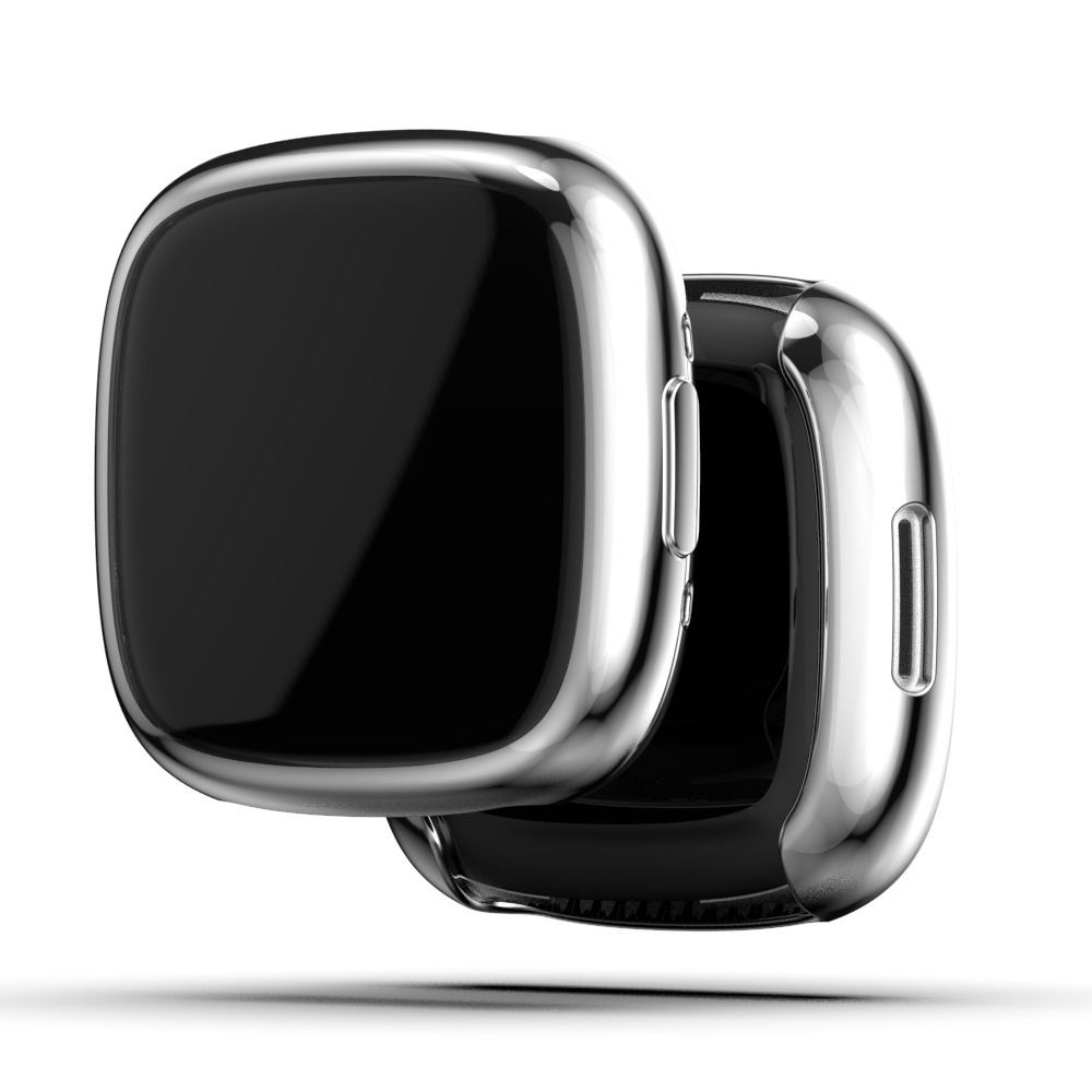 Soft Bumper Full Protective Cover Screen Protector Case TPU Plated For Fitbit Versa 4/Sense 2
