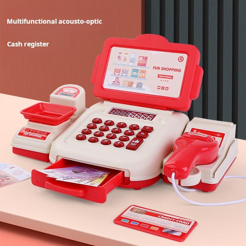 Supermarket Cash Register Children's Playthings Infant Puzzle Simulation Checkout Cashier Boys and Girls Every Birthday Gift Idea