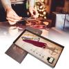 European Retro Feather Stainless Steel Nibs Dip Writing Pen Wax Set Gift with Packing Box #3