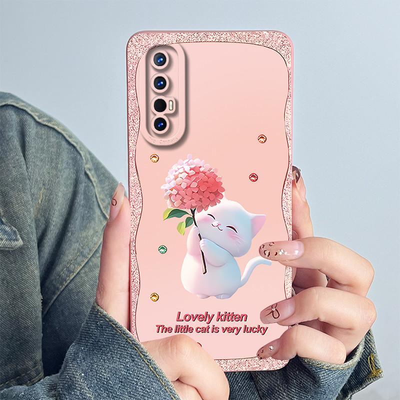 For OPPO Find X2 Neo / Reno3 Pro 5G Phone Case Cover CPH2009 Silicone Sweet Painted Cartoon Funda Lovely Printed Coque Casing