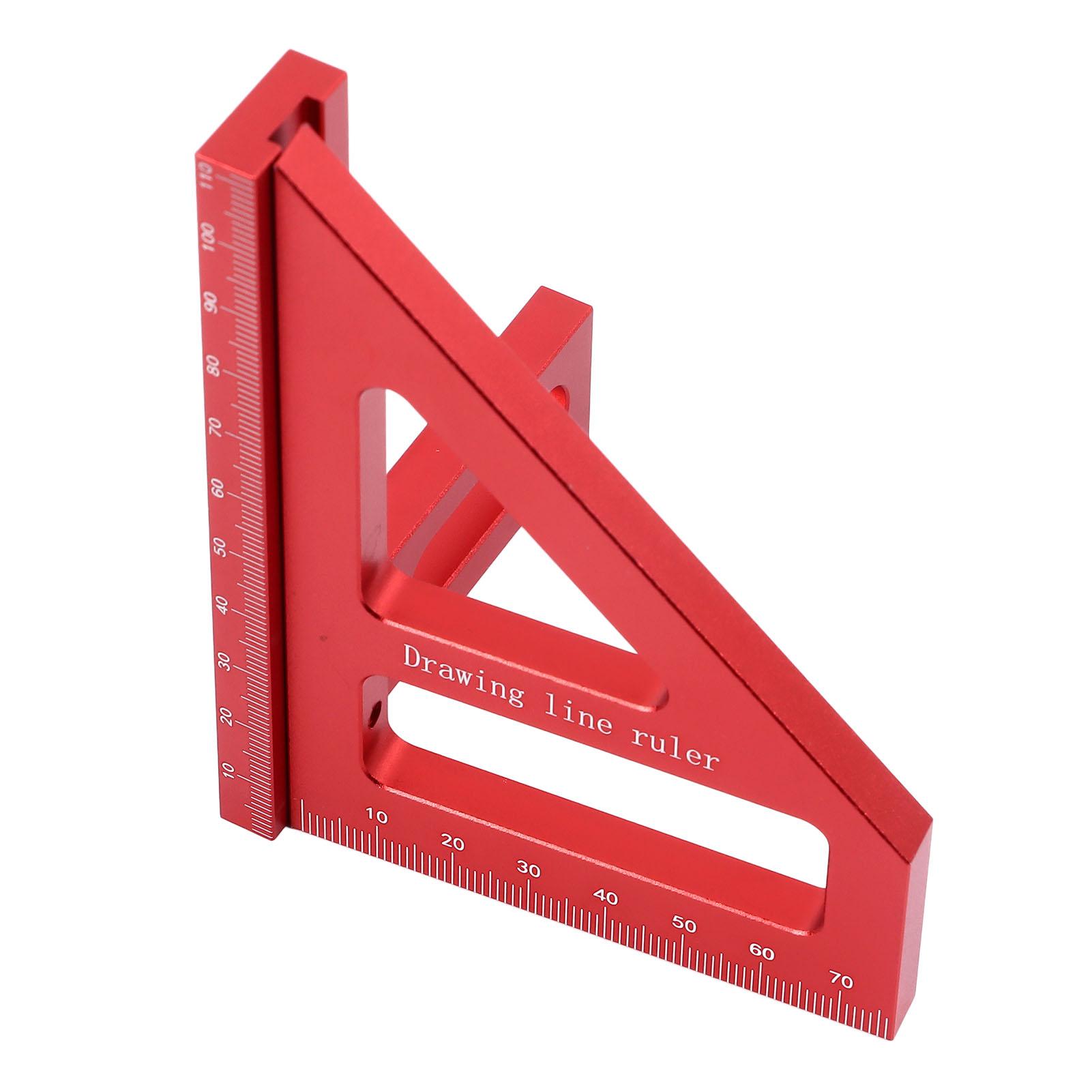 

3D Multi Angle Measuring Ruler 45 90 Degree Aluminum Alloy Woodworking Protractor Miter Ruler Layout Measuring Tool