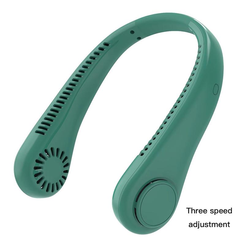 3000mA Portable Mini Hanging Neck Fan Bladeless Neckband Fan Digital Display Power Air Cooler USB Rechargeable Electric Fans