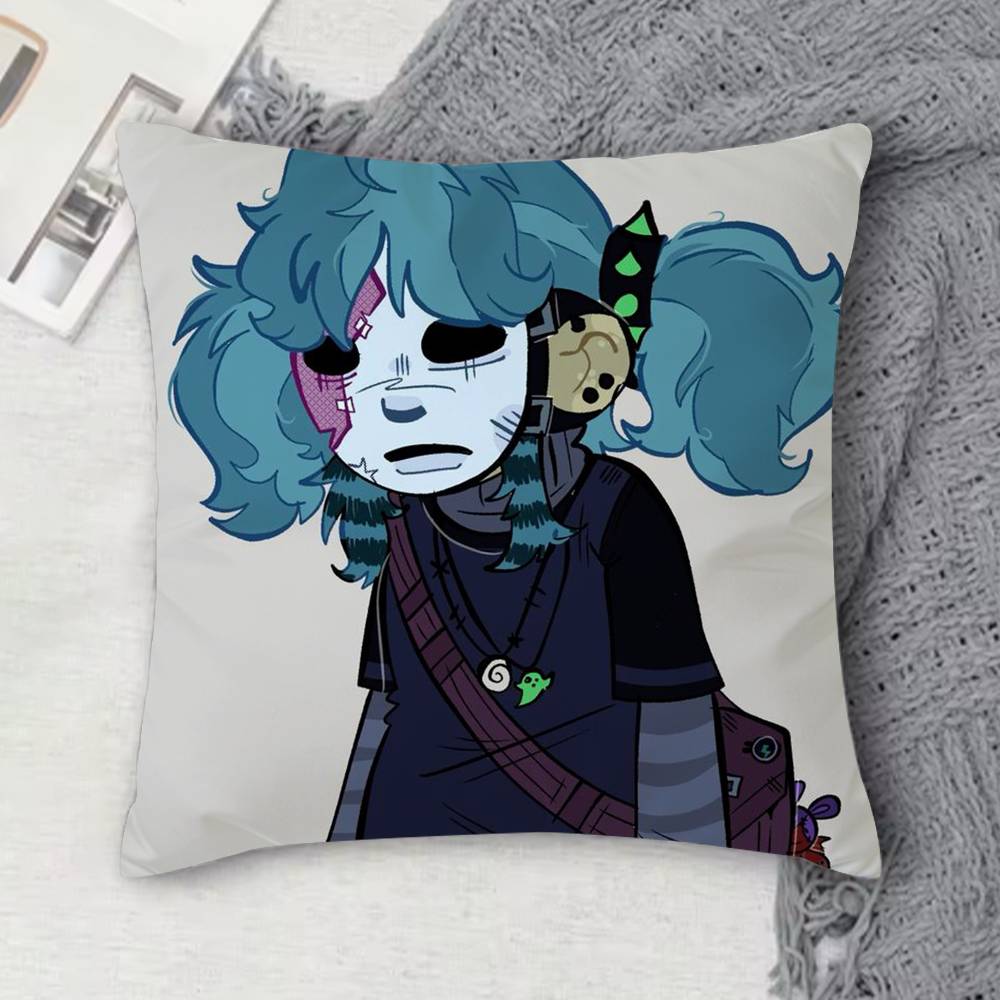 Sally Face Double-Sided Printed Square Decorative Cushion Cover For Sofa Living Room Home Decor