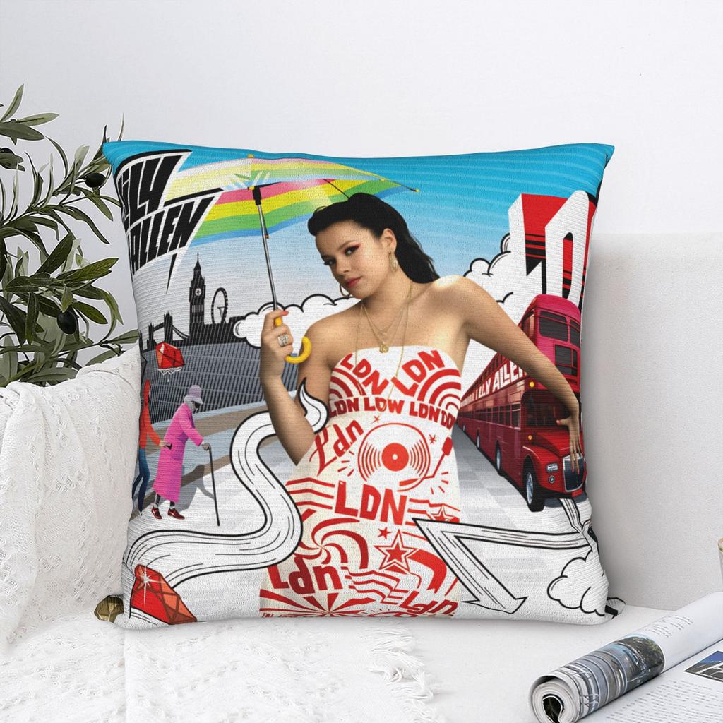 Pillow Case Lily Allen West End Girl Custom Pillow Cover For Sofa Couch Bed Living Room Retro Trendy Pillowcases