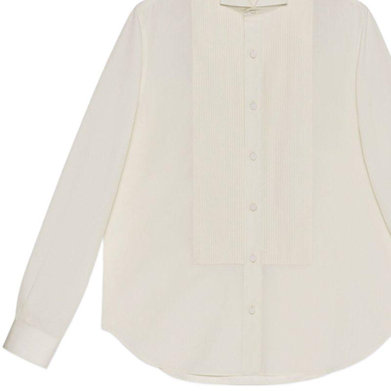 Gucci Shirts Men's White Stand Collar Moderate Other 698327-ZAJS4-9210