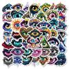 New 50 Creative Personality Demon Eye Graffiti Waterproof Decorative Stickers Premium Blue Pupil Stickers