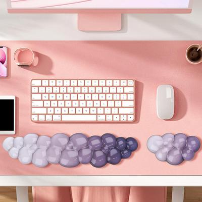 Conjunto de Teclado e Apoio de Pulso Presente de Aniversário Descanso de Bolhas para Massagem Almofada para Jogos para Escritório