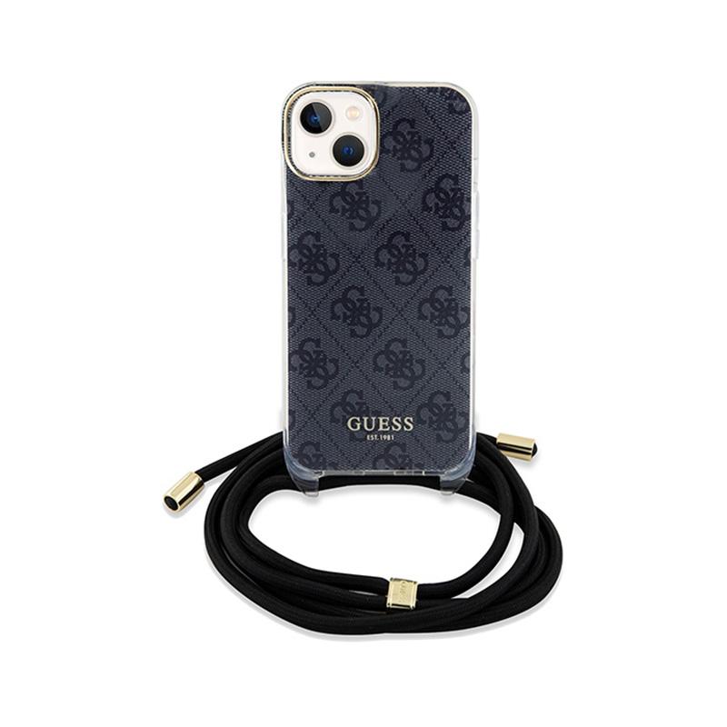 Guess Crossbody Cord 4G Print - Etui Iphone 15 (Czarny)