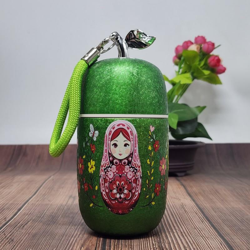 Stainless Steel Vacuum Insulated Travel Mug With Dual Lid Design Portable Water Bottle Women Outdoor Use