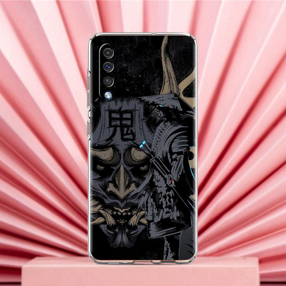 Case For Samsung A56 A36 A26 A24 A16 A14 A12 A32 A50 A70 A22 A40 A34 A54 A42 A52 5G A04s A06 Cover Japan Ghost Face Samurai