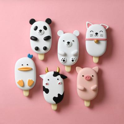 Cartoon Niedliches Tier Küche Kühlschrankmagnet Harz Frucht Eis am Stiel Eiscreme Heimdekoration Mehrfarbig Optional