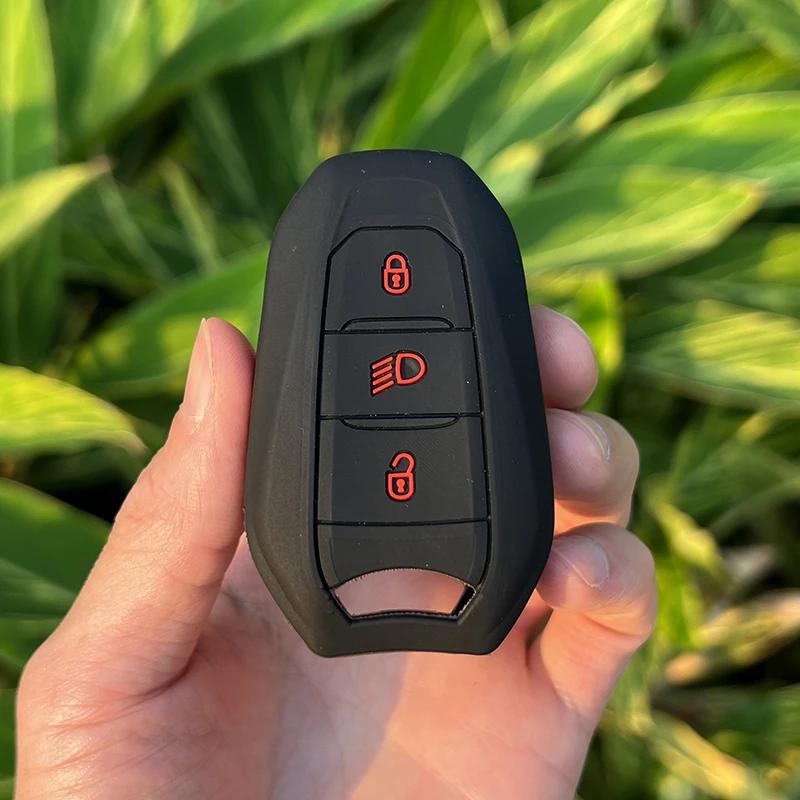 Silikon-Autoschlüsselgehäuseabdeckung für Citroen C2 C3 C5 X7 C4 Picasso Berlingo für Peugeot 208 308 408 508 3008 4008 5008 Smart Key