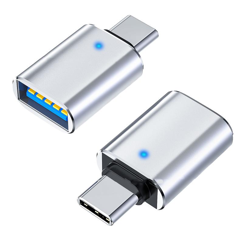 

Адаптер Type-C - Usb, адаптер 3.0 Female Otg Converter, совместимый с Macbook Pro 2019/2018/2017 и другими моделями серебряный