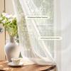 New Arrival Balloon Chiffon White Sheer Tulle Voile Luxury Curtains 100% Polyester Geometric Pattern Modern Shading Living