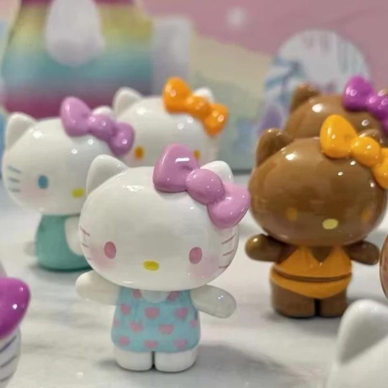 New Kt Cat Daily Life Series Blind Box Cute Mini Action Figure Handmade Dolls Desktop Decoration Girls Birthday Surprise Gifts