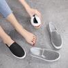 Spring and Autumn new cloth shoes women's old Beijing Korean version one-pedal lazy flat canvas shoes versatile breathable casual shoes