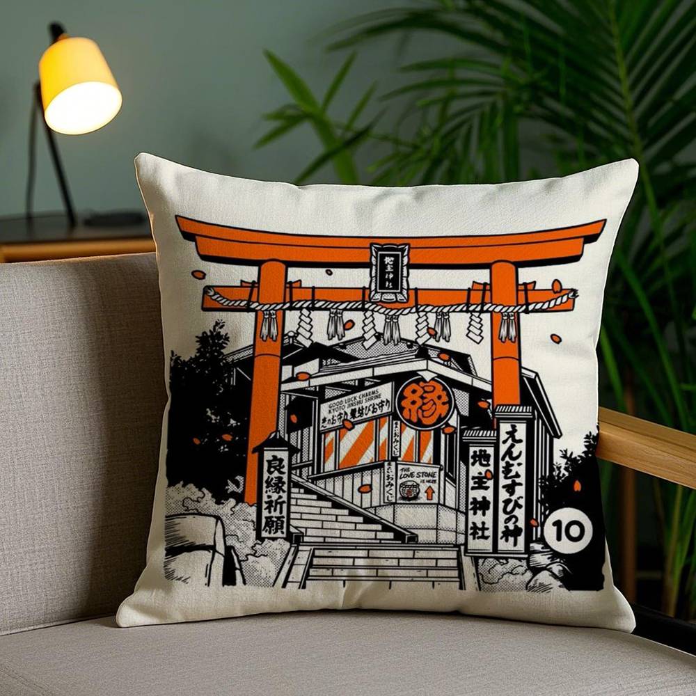 Takoyaki Japanisches Essen Kissenbezug Zuhause Wohnheim Stuhllehne Kurzer Plüsch Beidseitiger Druck Büro Nickerchen Zeit Kissenbezug