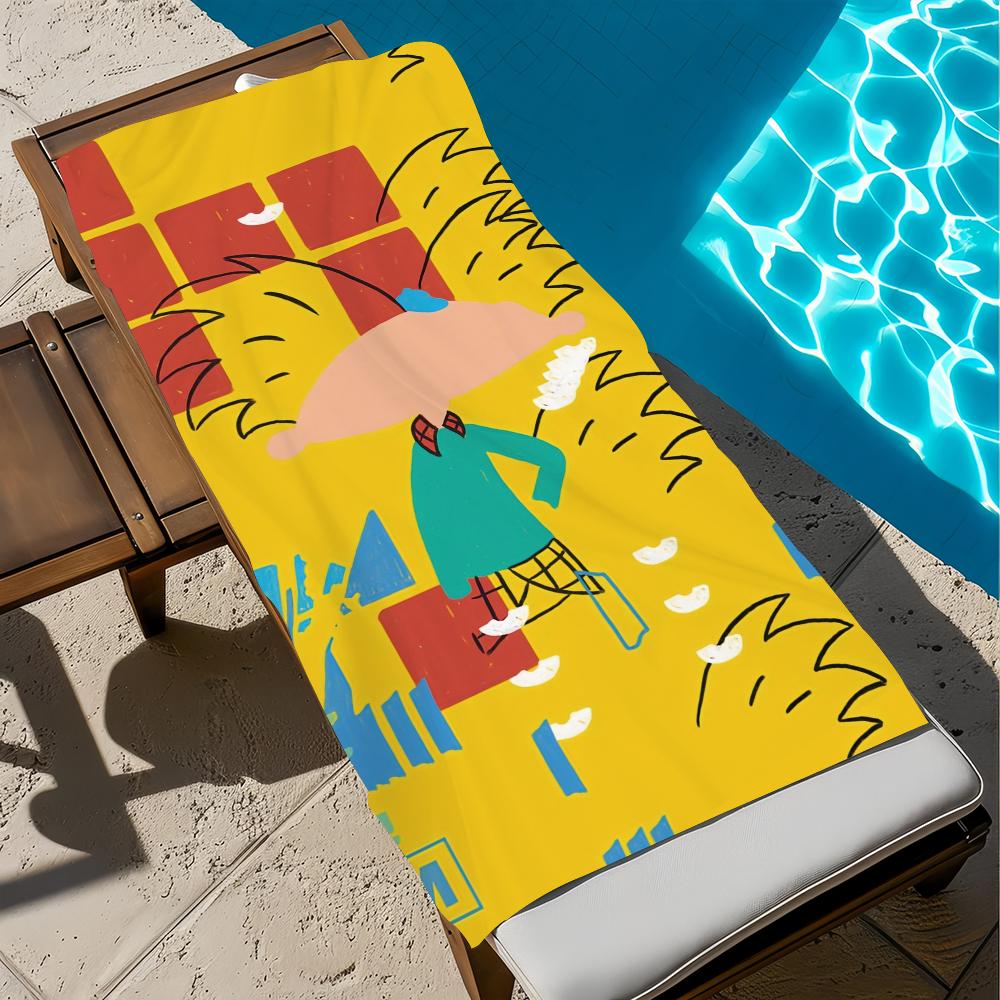 H-hey Cute Cartoon A-arnold Towel Beach Quick Dry Soft Pool Towels Gift for Travel Gym Shower Camping Sports