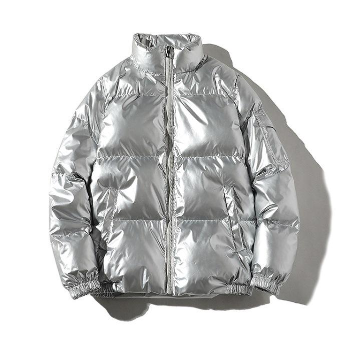 Men's 2026 Winter Trendy Thickened Cotton Jacket - Plus Velvet, Shiny, Short Outerwear, Plus Size