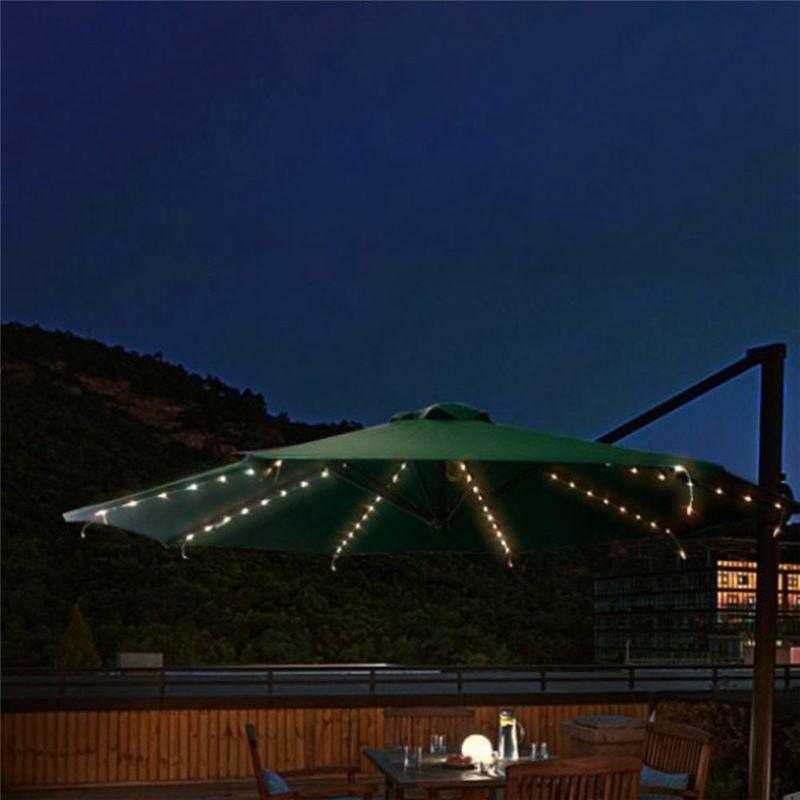 ABUL-Patio Umbrella Lights Solar Powered Waterproof Umbrella Lights Outdoor Patio With Remote Control 8 Modes Warm