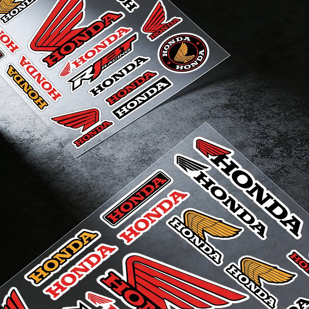 AAAHM1 FOR HONDA RACING Long Lasting Waterproof Reflective Sticker Scratch Conceal Fit Motorcycle Car Helmet Fridge Water Cup Decals