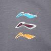 Li Ning Cool Tea T Quick-Dry Cool Casual Sports Top Logo Print Round Neck Loose Summer Short Sleeve T-Shirt Men Tops Shadow-Gray AHSU709-5