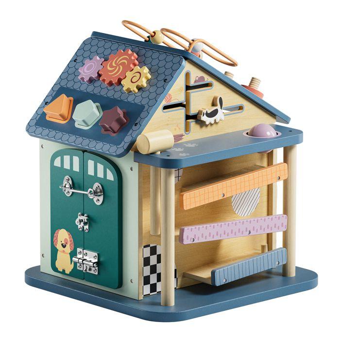 Maison d'activités 12 en 1 - TOP BRIGHT - Motricité Fine - Bois Durable - 18 mois et plus