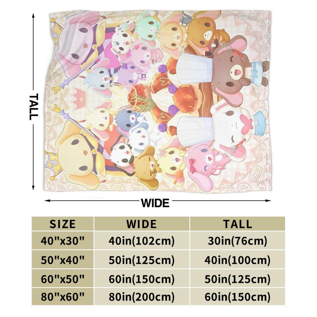 Sugarbunnies Zuckerhase Decken Cartoon Plüsch Überwurf Sommer Klimaanlage Personalisierbar Ultra-Weich Warm Bettwäsche