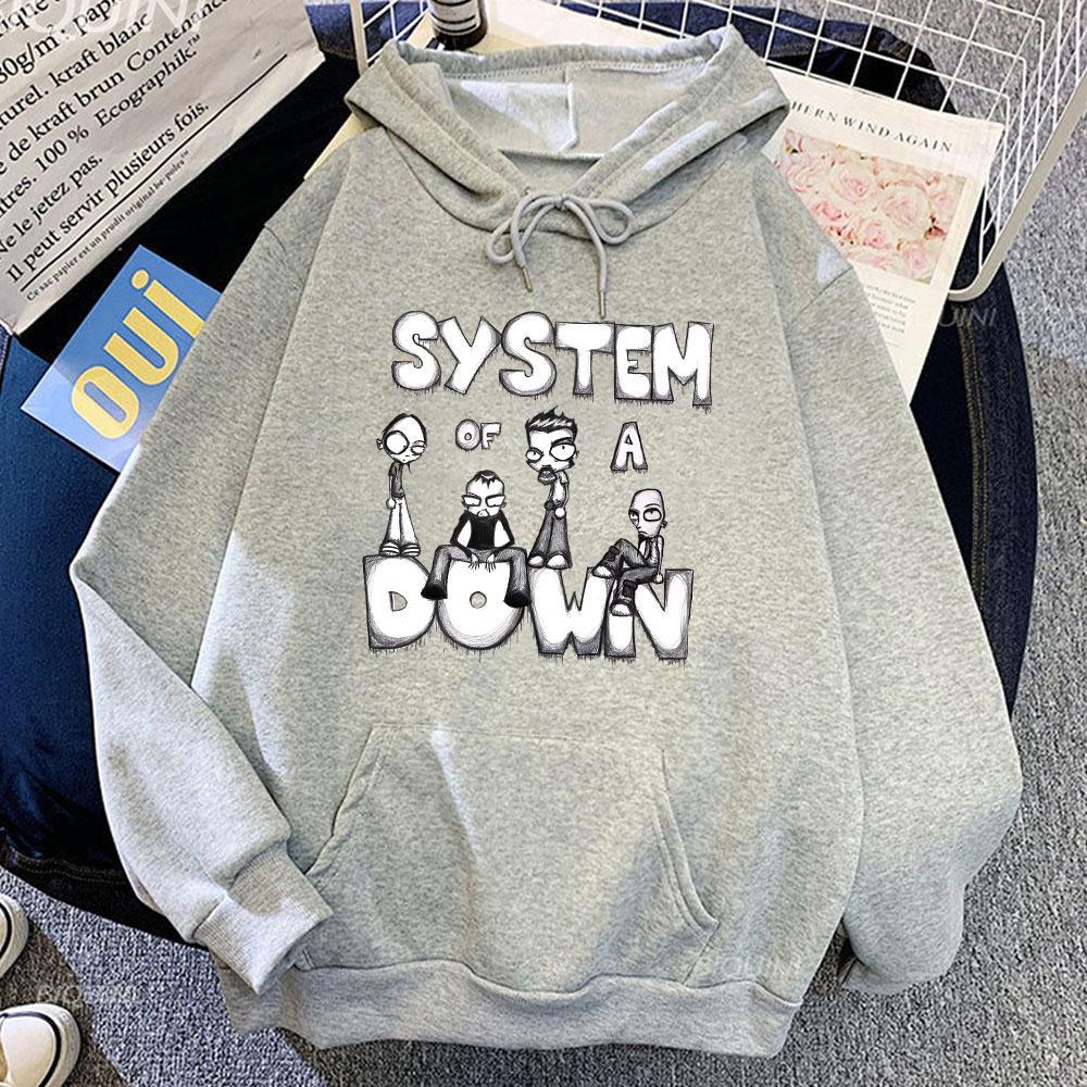 System of A Down Sweatshirts Prevalent Street Grunge Hoodie Winter Fleece Clothing Oversized Sudadera O-neck Pullovers