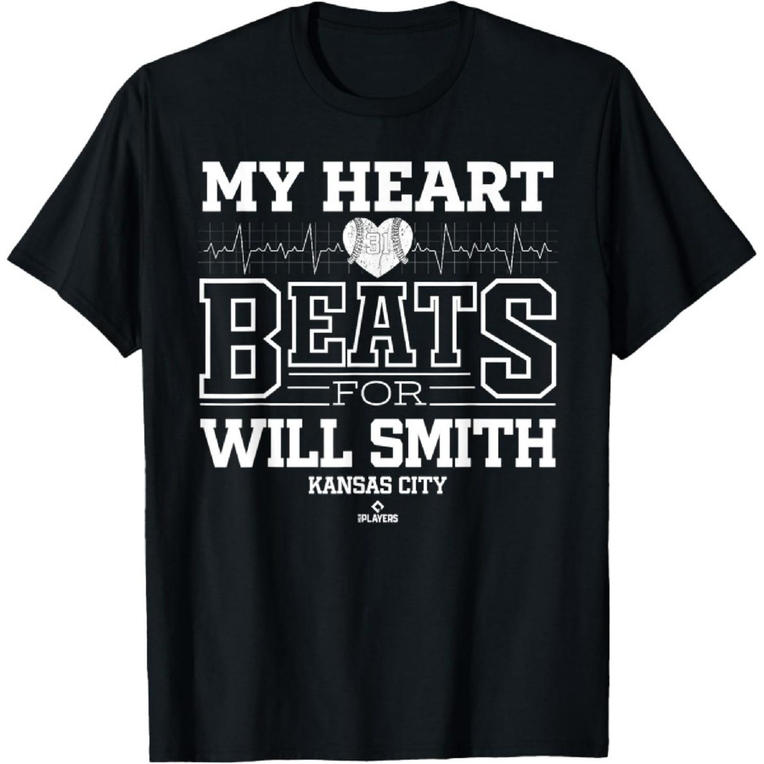 

My Heart Beats for Will Smith Kansas City Baseball MLBPA T-Shirt1 XXXXXL чорний