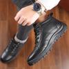 Fashion Men Boots Waterproof Winter Boots Men's Lightweight Hight Top Leather Casual Shoes No Slip Warm Snow Boots Plush Women Footwear