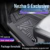 Nezha S TPE Floor Mats: Fully Enclosed, Waterproof, Dirt-Proof, with Door Sill Cover.