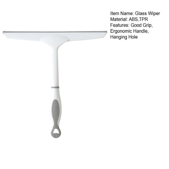 Glass Wiper with Hanging Hole Convenient Storage Ergonomic Handle Comfortable Grip Window Squeegee T-Shaped All Purpose Glass Door Shower Squeegee