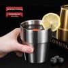 Korean Industrial Style 304 Stainless Steel Double-Walled Gold Beer Mug and Tea Cup