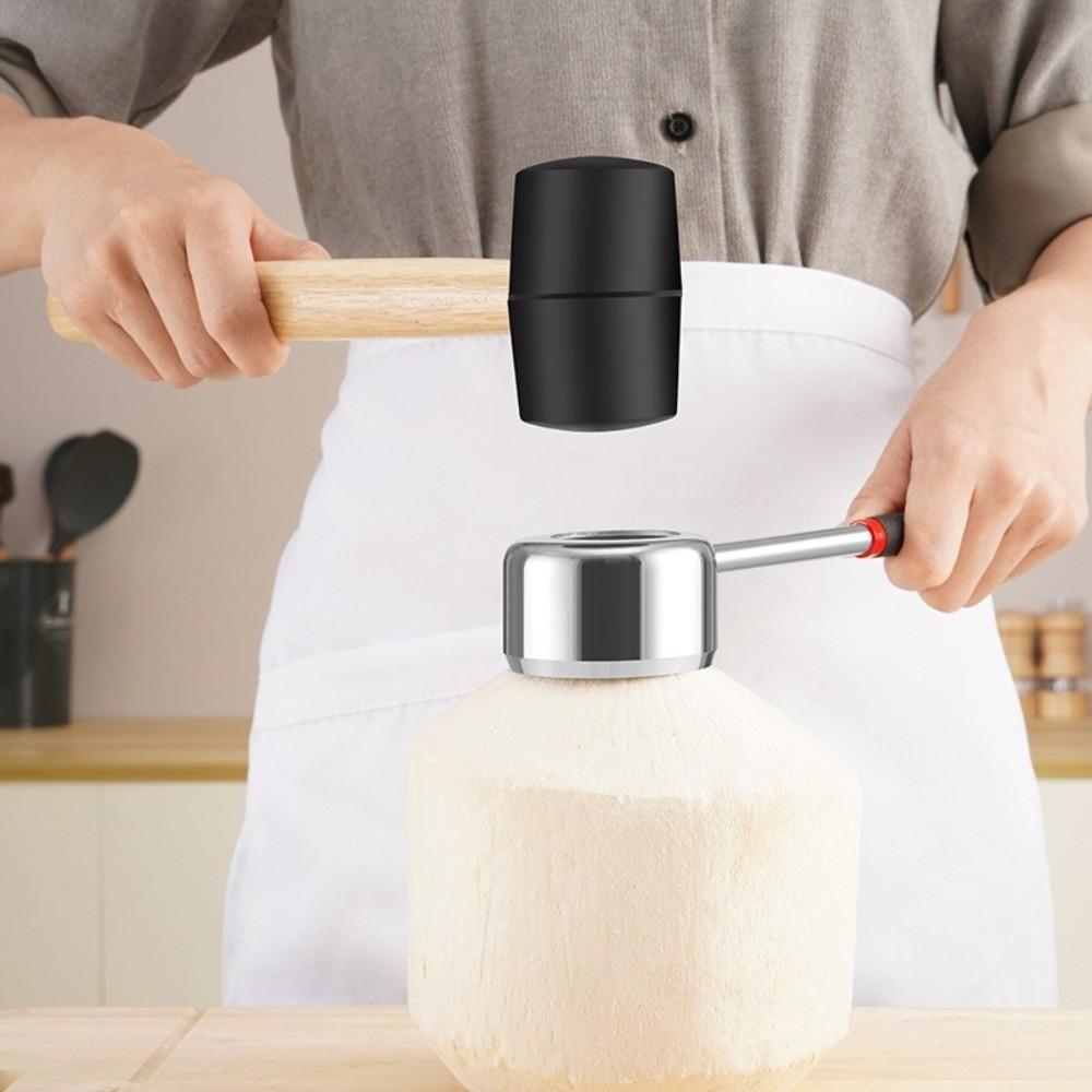 A Set Stainless Steel Coconut Opener Multifunctional Durable Coconut Meat Planer Portable Coconut Opener Tool Home Use