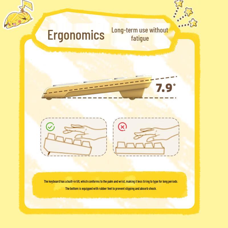 CHERRY DW2380 Wireless Pikachu Keyboard and Mouse Set