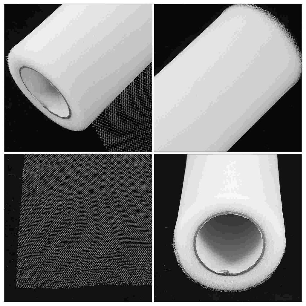 Roll of 22M*15CM Banquet Wedding DIY Tulle Craft Tutu Decoration (White) Fabric