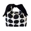 Ins Style Bento Bag With Rabbit Ears Japanese Lunch Box Tote For Picnics And Camps Floral Print