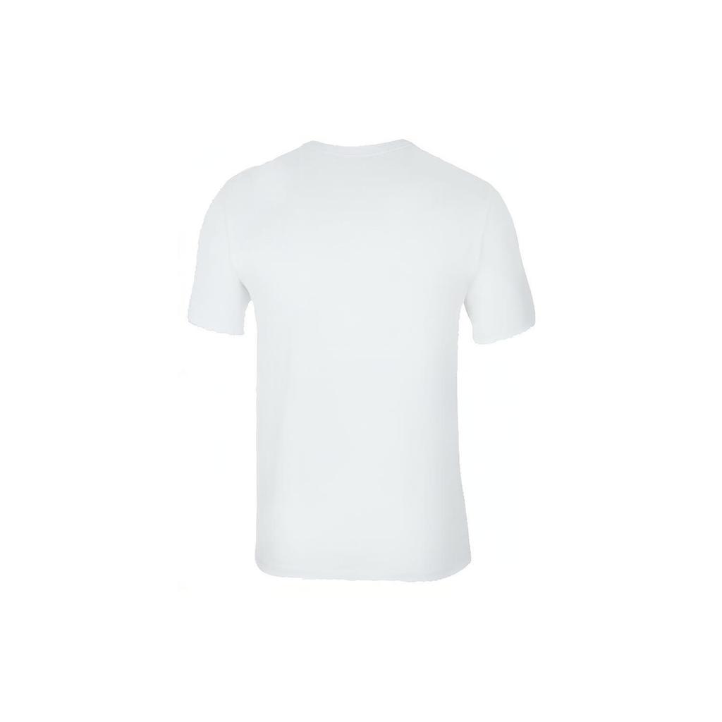 Jordan T Shirts Men's White Crew Neck Moderate Straight Fit CD2607-100