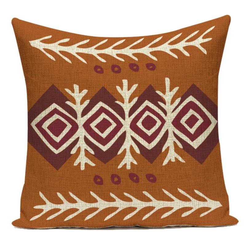 African Style Animal Elephant Geometric Polyester Pillow Covers Decorative Sofa Home Cushion Cover For Living Room Decoration