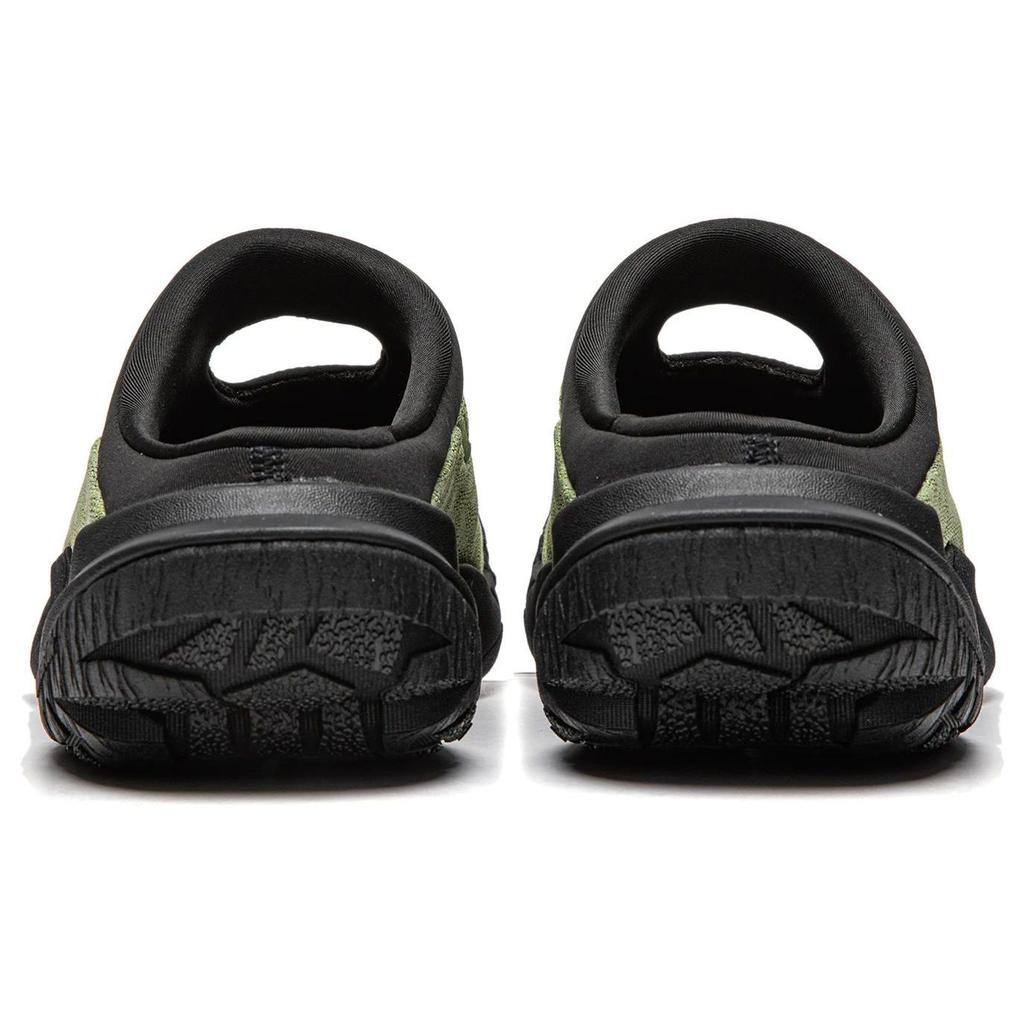 Li Ning Cf Series Hiking Slippers Comfortable Simple Shock Absorbing Wear Resistant Low Top Casual Shoes Unisex Slippers Black Green AGLU177-1